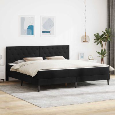 vidaXL Rám postele s matracom Čierny 180 x 200 cm Zamat