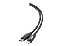 Black - kábel Lightning - USB-C s kolíkmi (samec) do Lightning s kolíkmi (samec) - 1,83 m - čierna - napájanie USB (20 W), až 480 Mb/s