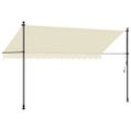 vidaXL Zaťahovacia markíza krémová 350x150 cm látka a oceľ