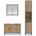 vidaXL Sada kúpeľňového nábytku 3 ks Remeselný dub 90 x 33 x 60 cm