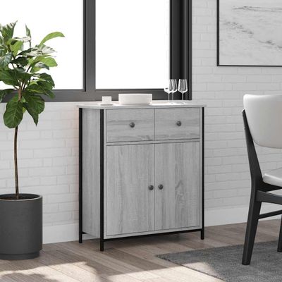 vidaXL Komoda sivá sonoma 70x30x80 cm kompozitné drevo