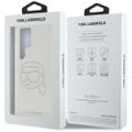 Puzdro Karl Lagerfeld HC IML Rhinestones K Head pre Samsung Galaxy S25 Ultra transparentné