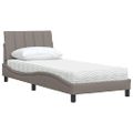 vidaXL Posteľ s matracom Hanko sivohnedá 90x190 cm látka