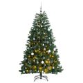 vidaXL Umelý výklopný vianočný stromček 300 LED a sada gúľ 240 cm