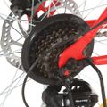 vidaXL Horský bicykel 21 rýchlostí 27,5" koleso 42 cm rám červený