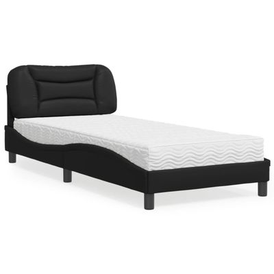vidaXL Posteľ s matracom Hvar čierna 80x200 cm umelá koža