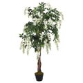 vidaXL Umelý strom vistéria 840 listov 120 cm zeleno-biela