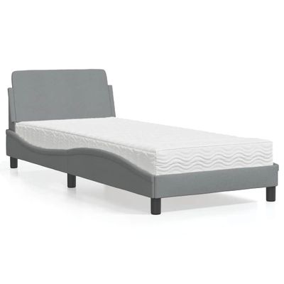 vidaXL Posteľ s matracom Dover bledosivá 80x200 cm látka