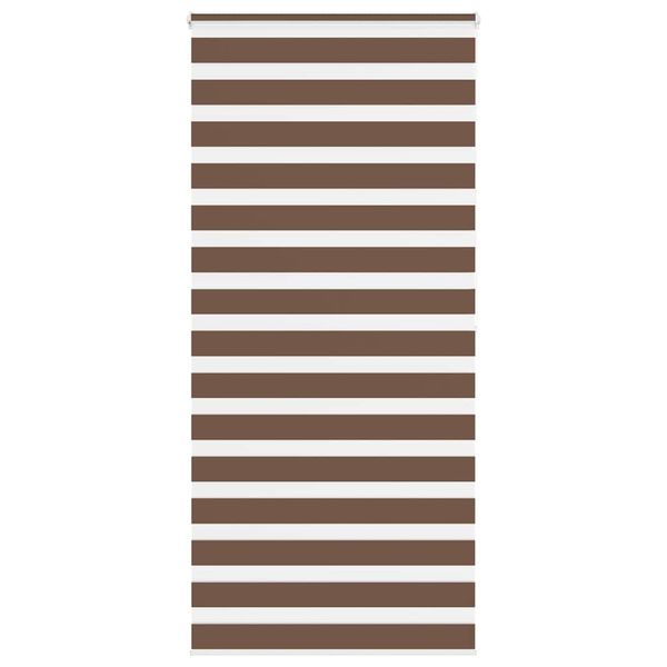 vidaXL Zebra roleta hnedá 105x200 cm šírka látky 100,9 cm polyester