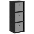 vidaXL Servírovacia skriňa so zásuvkou Čierny dub 25,5 x 22 x 69,5 cm