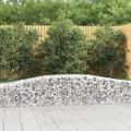 vidaXL Oblúkový gabionový kôš 25 ks 400x50x40/60 cm pozinkované železo