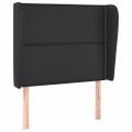 vidaXL Čelo postele so záhybmi čierne 103x23x118/128 cm umelá koža