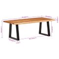 vidaXL Konferenčný stolík 110x55x40 cm, akáciový masív