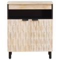 vidaXL Servírovacia skriňa Biele umývanie dokončenie 60 x 33 x 75 cm