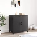 vidaXL Komoda čierna 68x39x72 cm oceľ