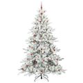 vidaXL Umelý Sklápací Vianočný Stromček Biela 240 cm PVC a oceľ