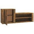 vidaXL Botník dymový dub 130x35x54 cm spracované drevo