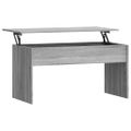 vidaXL Konferenčný stolík sivý sonoma 102x50,5x52,5cm spracované drevo
