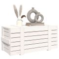 vidaXL Úložný box biely 91x40,5x42 cm masívna borovica