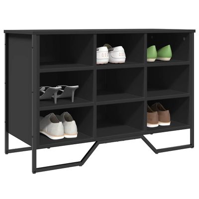 vidaXL Botník čierny 90x38x61,5 cm kompozitné drevo