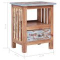 vidaXL Nočný stolík 41x30x50 cm, mahagónový masív