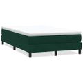 vidaXL Box Spring Posteľ bez matraca Tmavo zelená 120x220 cm Zamat