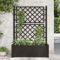 vidaXL Záhradný kvetináč s mriežkou 100x43x142 cm PP antracitový