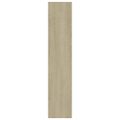 vidaXL Nástenná polica, biela+sonoma 90x16x78 cm, kompozitné drevo