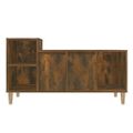 vidaXL TV skrinka dymový dub 100x35x55 cm spracované drevo