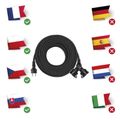 Predlžovací kábel EMOS P0603 spojka 20m / 2 zásuvky / čierny / guma / 230 V / 1,5 mm2