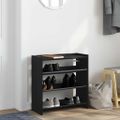 vidaXL Regál na topánky čierny 60x25x62 cm spracované drevo