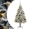 vidaXL Umelý vianočný stromček Biela 180 cm PVC a Oceľ a Plast