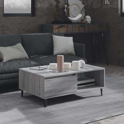vidaXL Konferenčný stolík sivý sonoma 90x60x35 cm kompozitné drevo