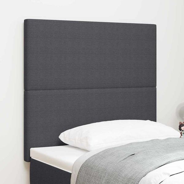 vidaXL LED hlavová doska Tmavo šedá 100 cm Kordúrová tkanina
