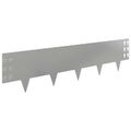 vidaXL Obrubník trávnika 20 ks 100 x 25 cm Oceľ Strieborná