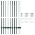 vidaXL Zabudovaný plotový stĺpik 11 ks Zelená 140 cm