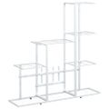 vidaXL Stojan na kvety 94,5x25x88 cm biely kovový