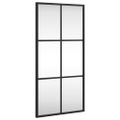 vidaXL Nástenné zrkadlo čierne 30x60 cm obdĺžnikové železné