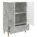 vidaXL Servírovacia skriňa so zásuvkou Betónovo sivá 66 x 34,5 x 95 cm