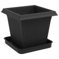 vidaXL Kvetináče 6 ks Čierna Plast