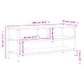 vidaXL TV skrinka, dub sonoma, 100x35x45 cm, imitácia dreva