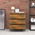 vidaXL Komoda dymový dub 60x35x69 cm spracované drevo