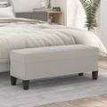 vidaXL Lavička bledosivá 100x35x41 cm látka z mikrovlákna
