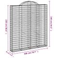 vidaXL Oblúkový gabionový kôš 2 ks 200x30x220/240cm pozinkované železo