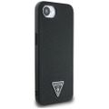 Guess HC MagSafe Grained PU Triangle Logo Case for iPhone 16e Black
