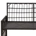vidaXL Vonkajšia lavička 2 -Seater 116 x 55 x 82 cm Oceľ a poly ratan