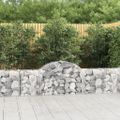 vidaXL Oblúkový gabionový kôš 25 ks 200x30x60/80 cm pozinkované železo