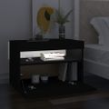 vidaXL Nočný stolík a LED svetlá 2 ks čierne 60x35x40 cm