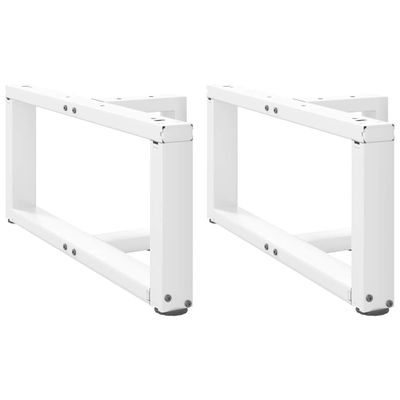 vidaXL Nohy konferenčného stolíka v tvare T, 2 ks, biele, 70x25x(30-31) cm, oceľové