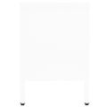 vidaXL TV skrinka biela 90x30x44 cm oceľ a sklo
